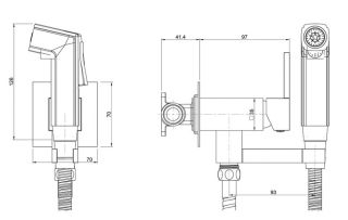 Гигиенический душ Paini Bella BLCR442 хром